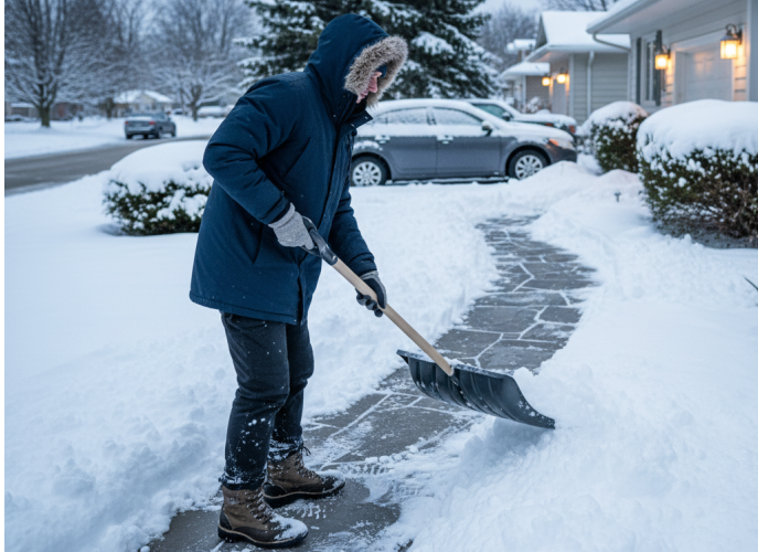 Déneigement manuel : assurer l&rsquo;accès sécurisé en plein hiver