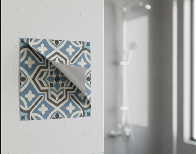 La solution pour masquer un carrelage démodé en un week-end