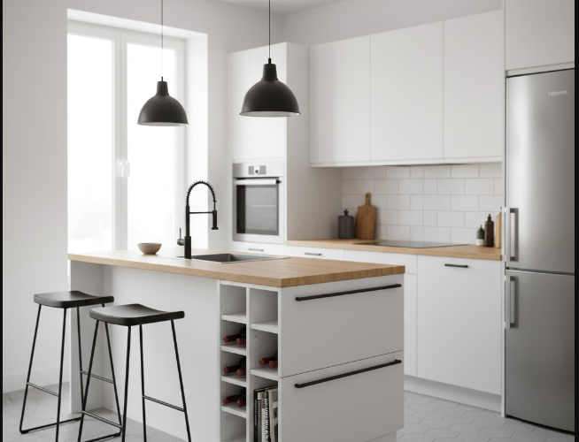 Concevoir un îlot central fonctionnel pour votre petite cuisine