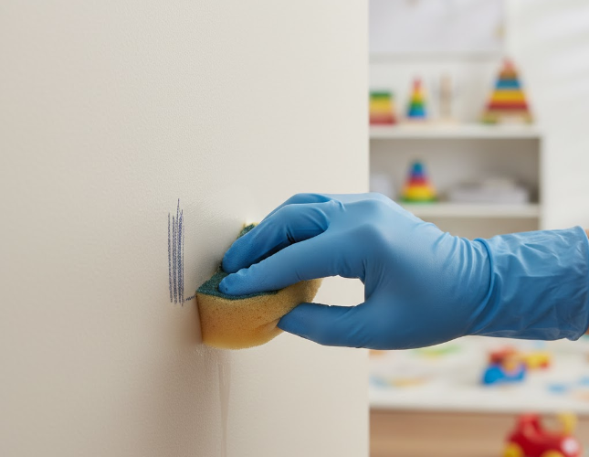 Comment nettoyer facilement les taches sur un mur en peinture acrylique ?