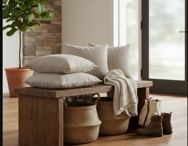 Le banc d&rsquo;entrée en bois massif : le projet bricolage qui change tout