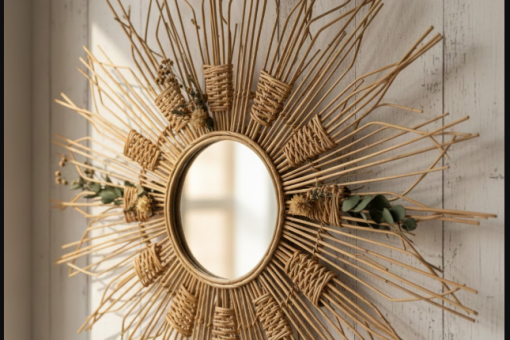 Le miroir soleil en rotin : le DIY décoration incontournable du moment
