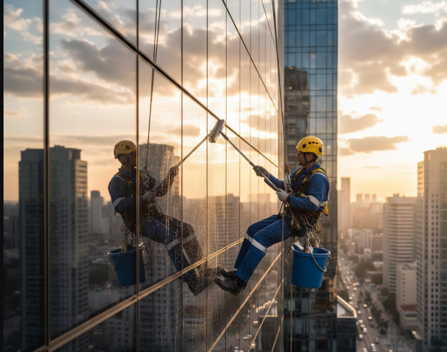 Tarif lavage vitres fin de chantier au m2