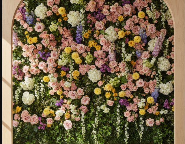 Mur de fleurs : le spot photo incontournable de la décoration florale