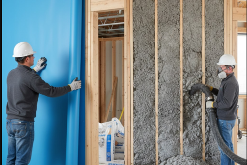 Poser un pare-vapeur indépendant avant soufflage