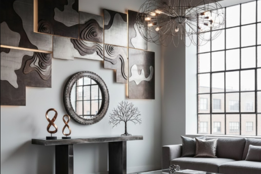 Décor métallique : touches or et argent