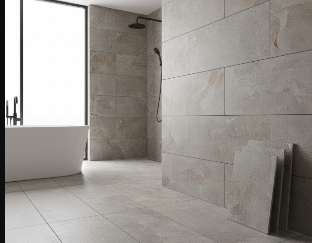 Carrelage aspect pierre et travertin : la tendance nature