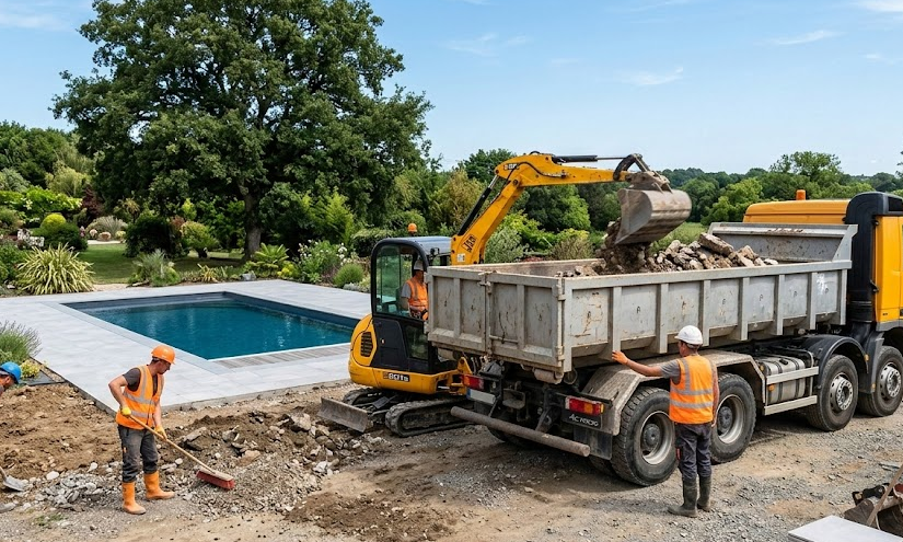 Évacuation chantier fin de travaux