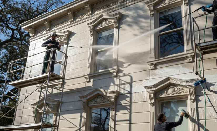 Lavage de maison : techniques pour nettoyer les façades sans les endommager