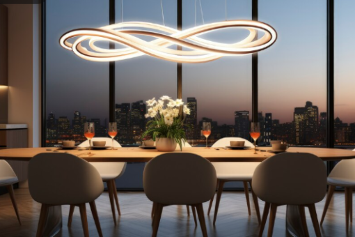 Un luminaire sculptural comme pièce forte de votre salle à manger