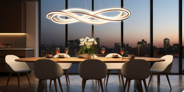 Un luminaire sculptural comme pièce forte de votre salle à manger