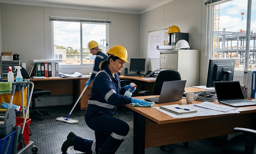 Nettoyage de bureau de chantier et normes sanitaires : ce que dit la loi