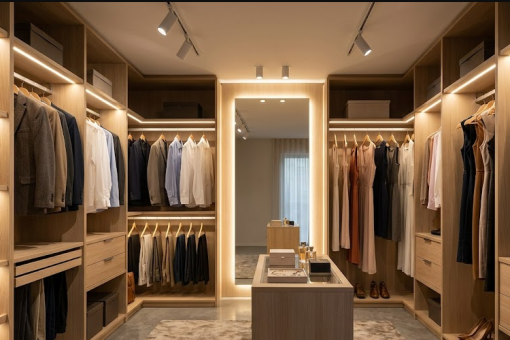 L&rsquo;éclairage, la clé d&rsquo;un aménagement de dressing réussi