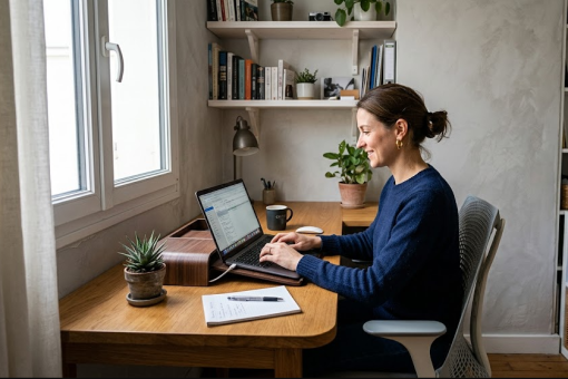 J&rsquo;ai créé un bureau dans une petite pièce de 5m², je vous montre