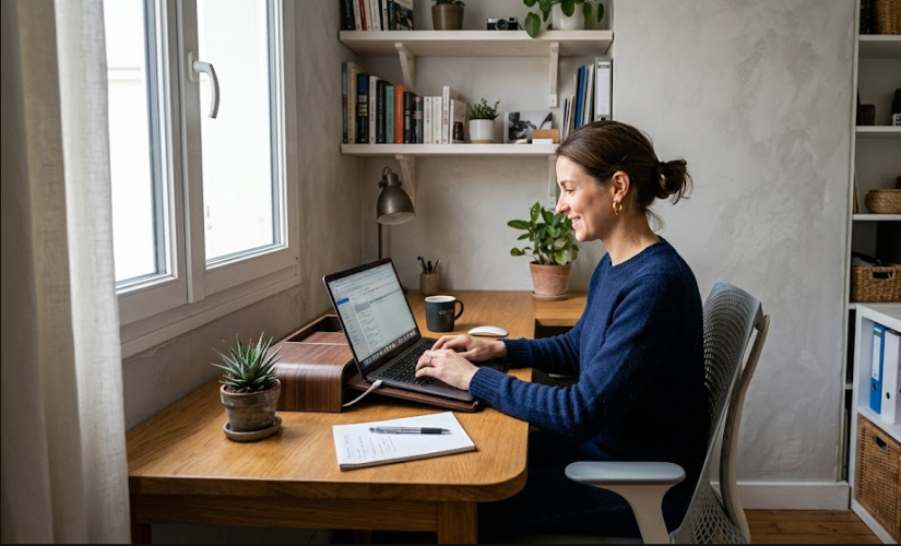 J&rsquo;ai créé un bureau dans une petite pièce de 5m², je vous montre